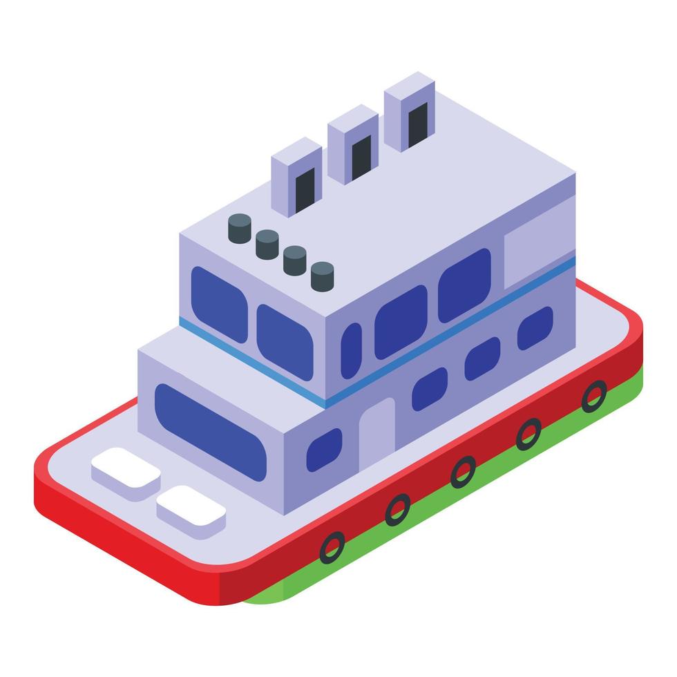 icône maritime de ferry, style isométrique vecteur