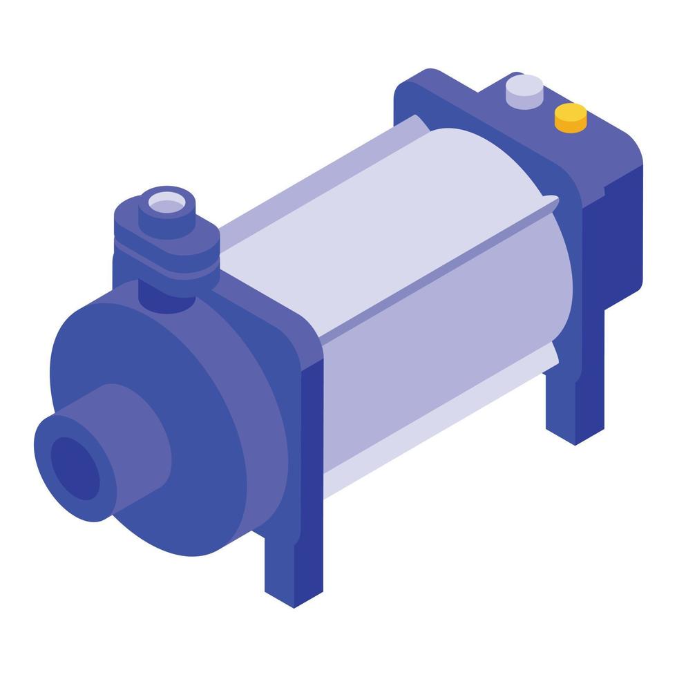 icône de la pompe à air du compresseur, style isométrique vecteur