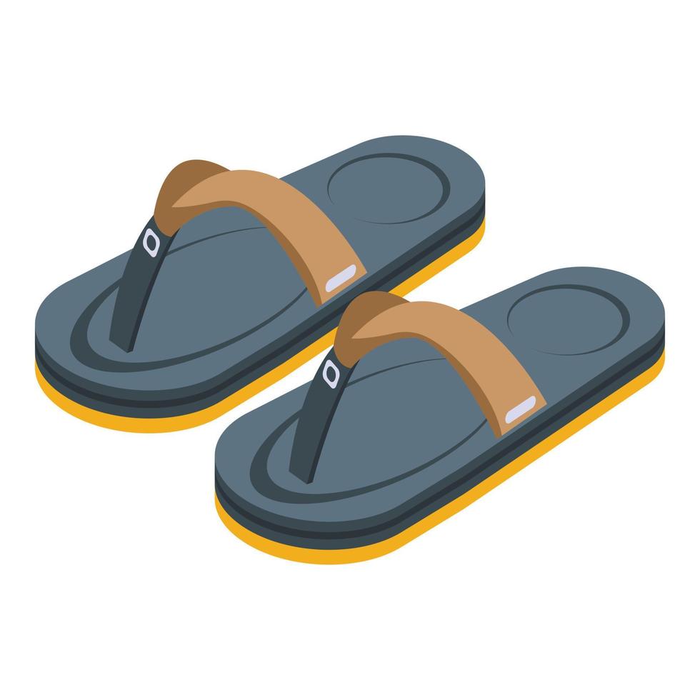 icône de chaussures sandales, style isométrique vecteur