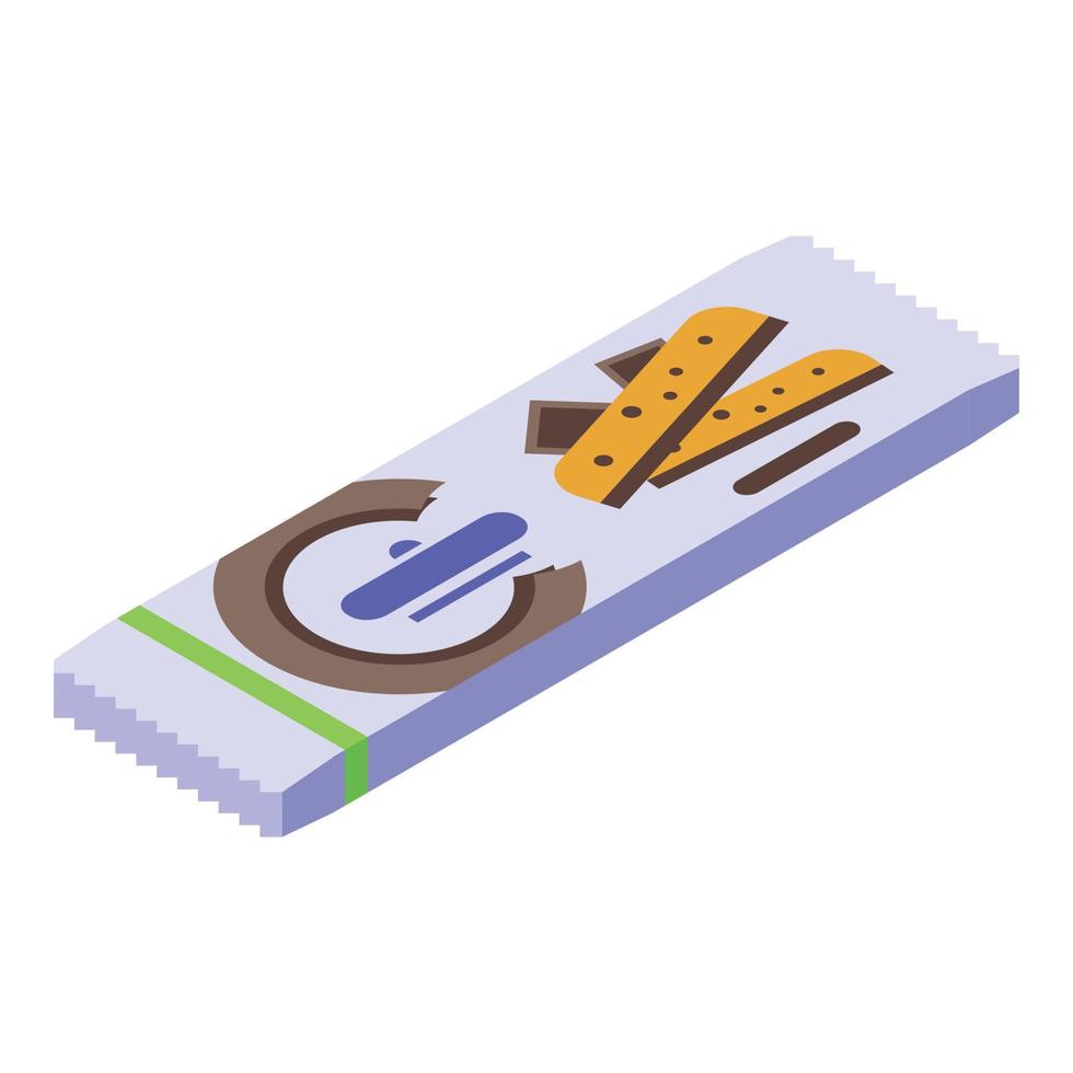 icône de snack-bar de blé, style isométrique vecteur