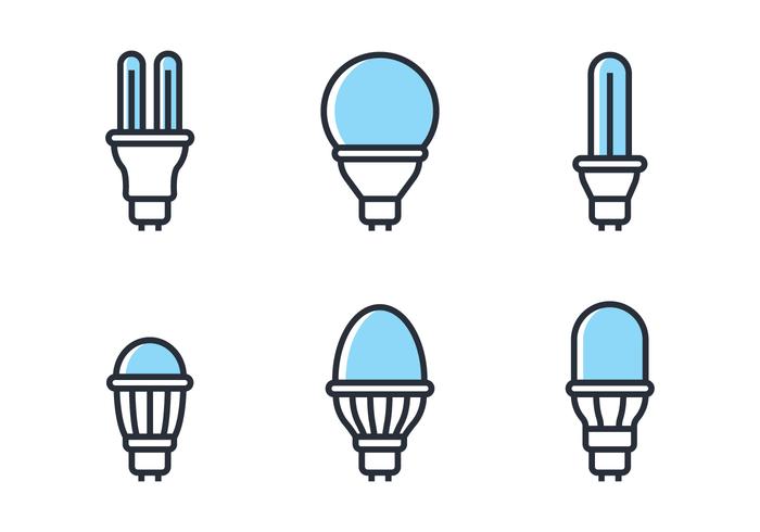 Ensemble d'icônes LED vecteur