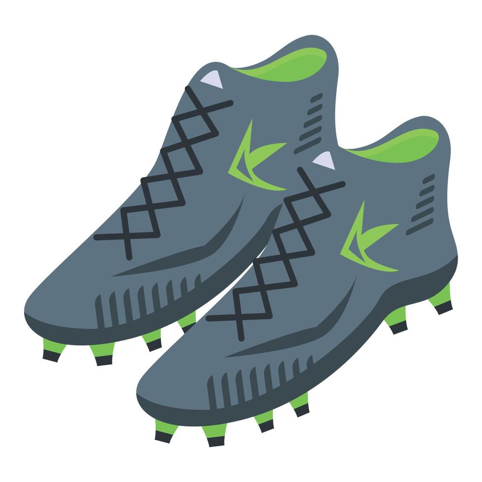 icône de chaussures de football, style isométrique vecteur