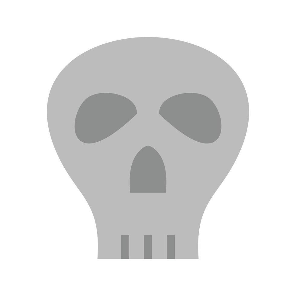 crâne de pirate ii icône plate en niveaux de gris vecteur