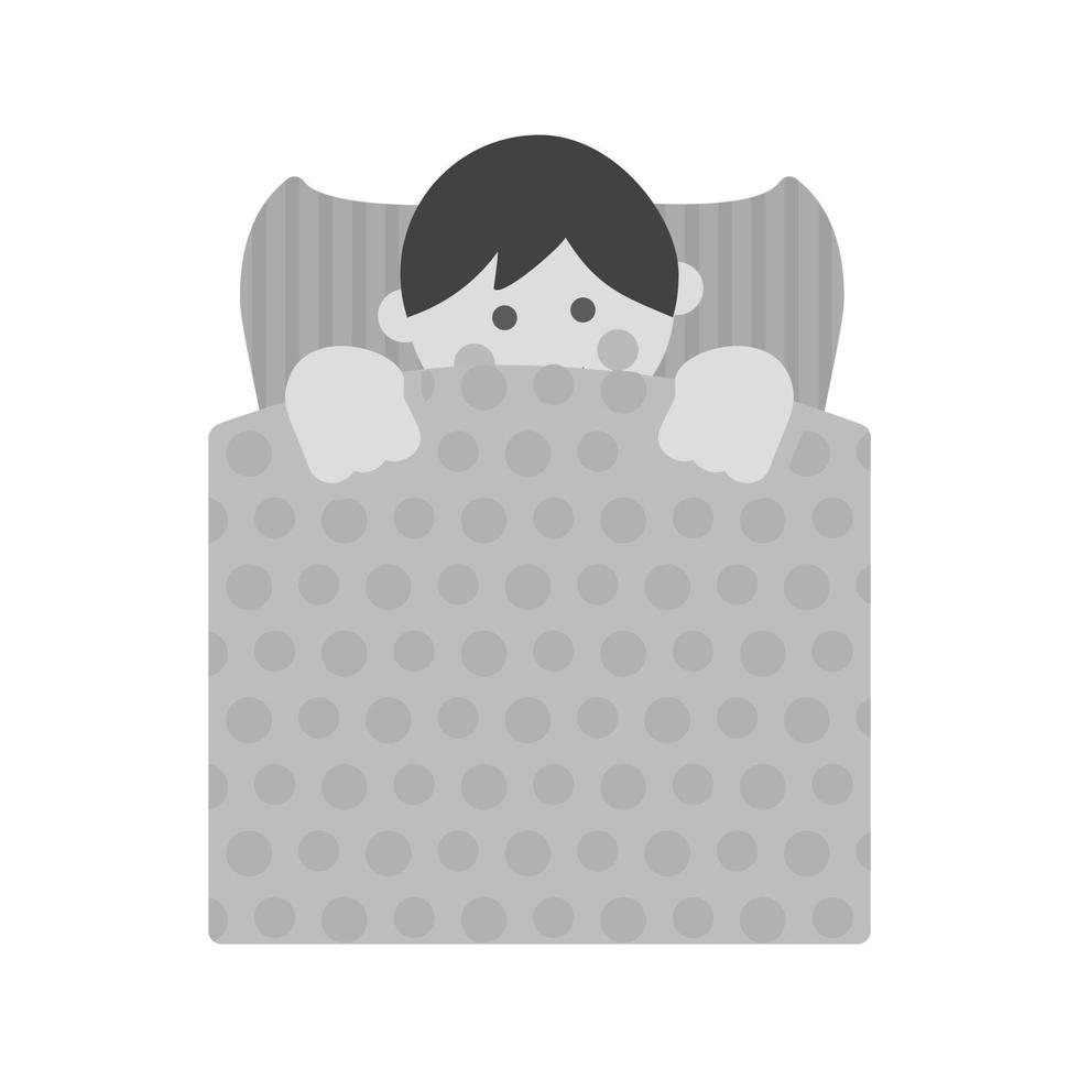 icône de couchage plat en niveaux de gris vecteur