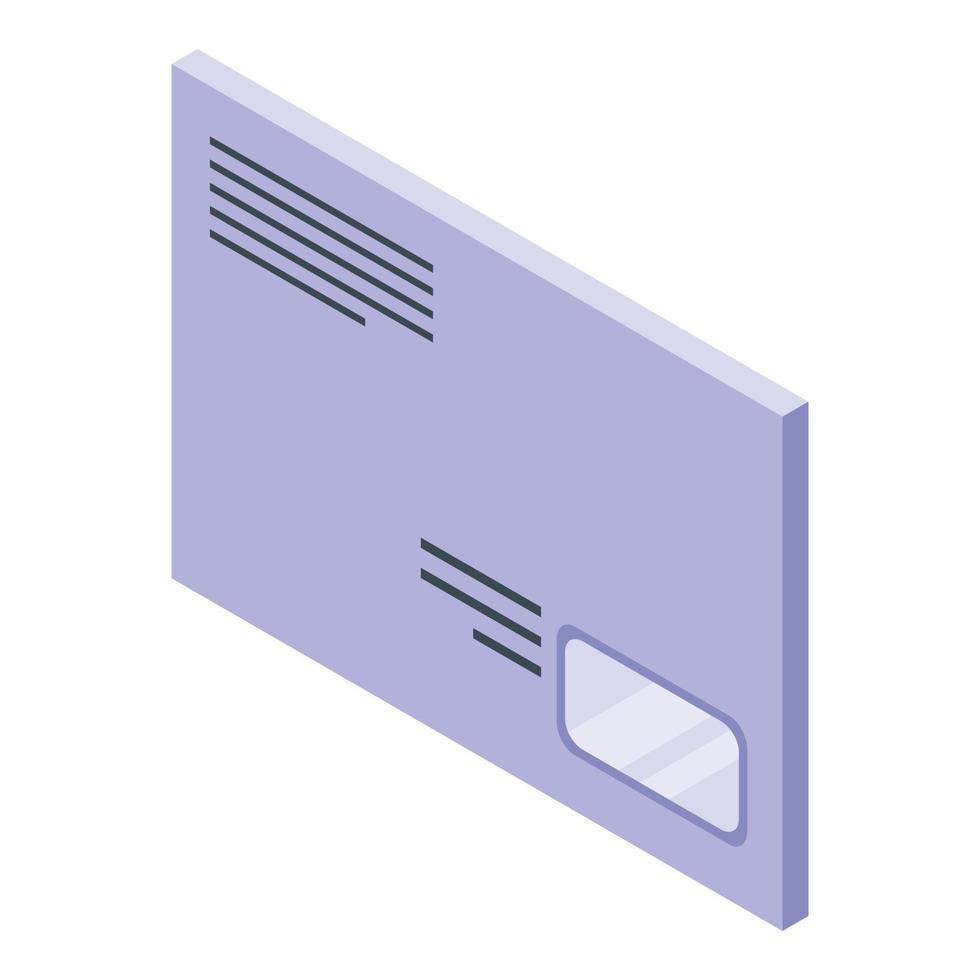 icône d'enveloppe de papier, style isométrique vecteur