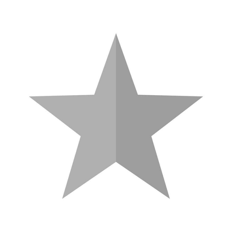 icône étoile plate en niveaux de gris vecteur