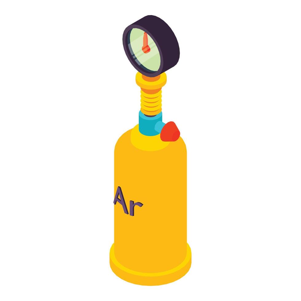 icône de bouteille de gaz, style isométrique vecteur