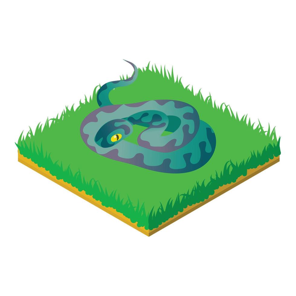 icône de serpent, style isométrique vecteur