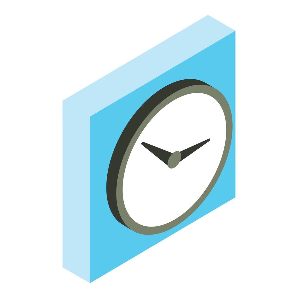 icône de concept de temps, style isométrique vecteur