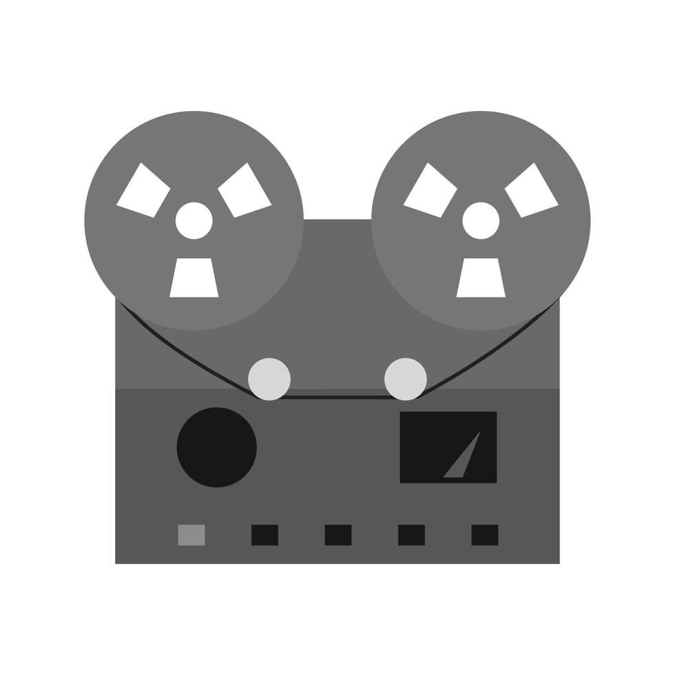 icône plate en niveaux de gris de l'enregistreur vecteur