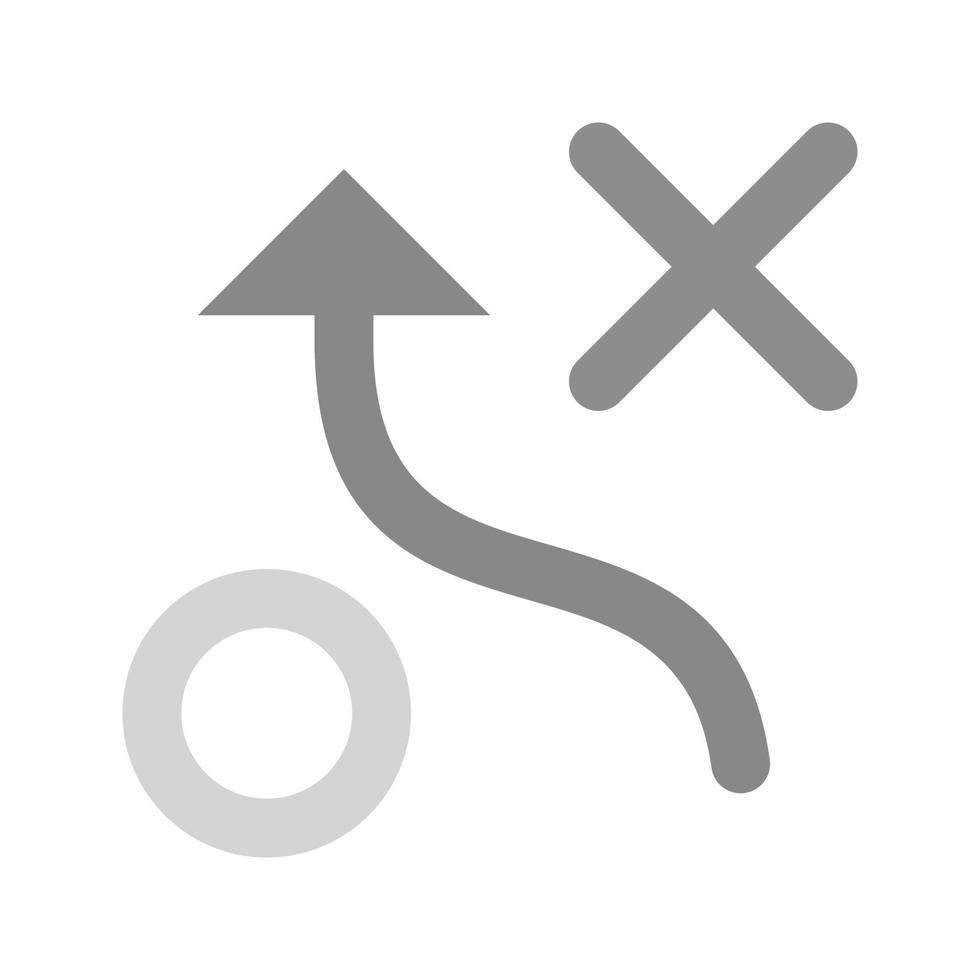 icône plate de consultation de stratégie en niveaux de gris vecteur