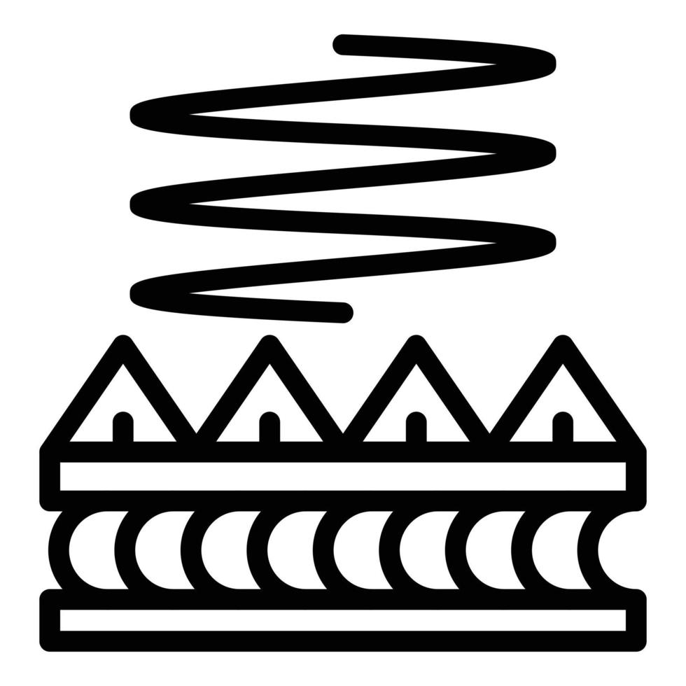 icône d'insonorisation, style de contour vecteur