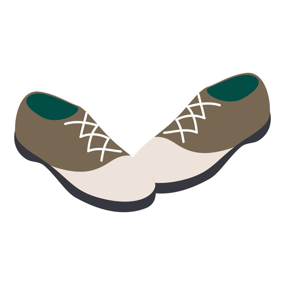 icône de chaussures derby, style isométrique vecteur