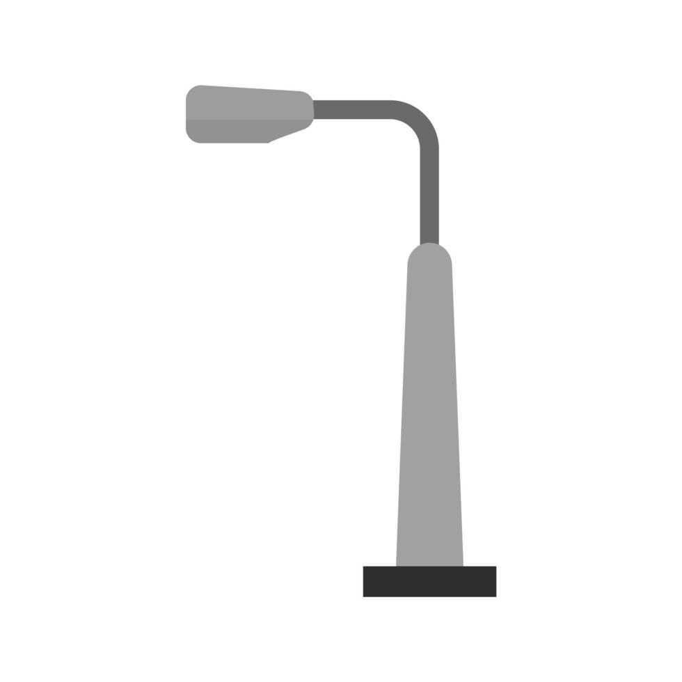 icône plate en niveaux de gris de réverbère vecteur
