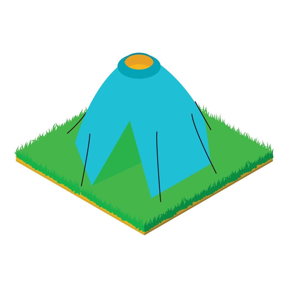icône de camping tente, style isométrique vecteur