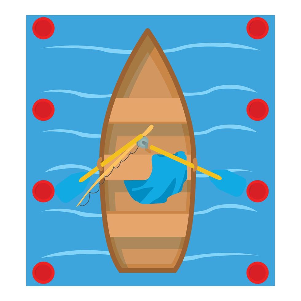 icône de bateau de pêche, style isométrique vecteur