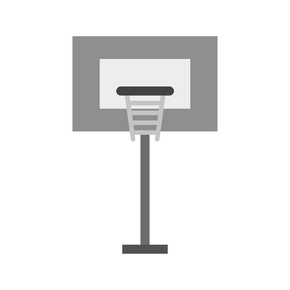 icône plate en niveaux de gris de poteau de basket-ball vecteur