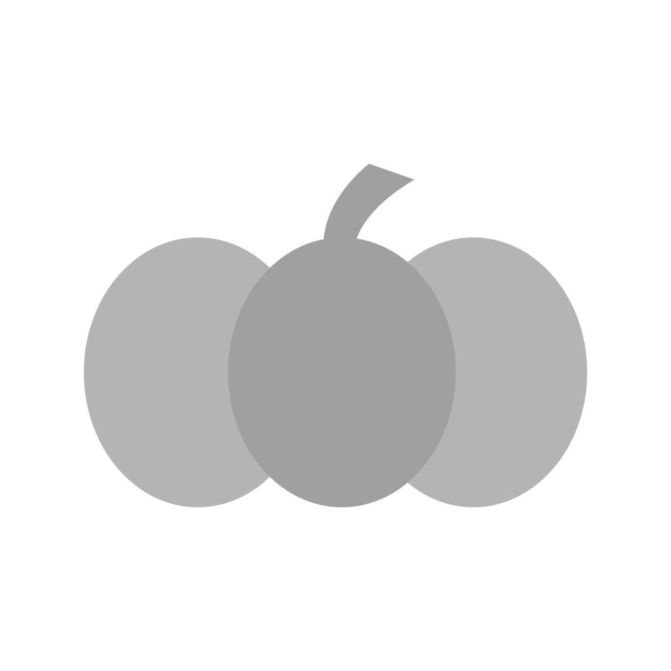 icône plate en niveaux de gris citrouille ii vecteur