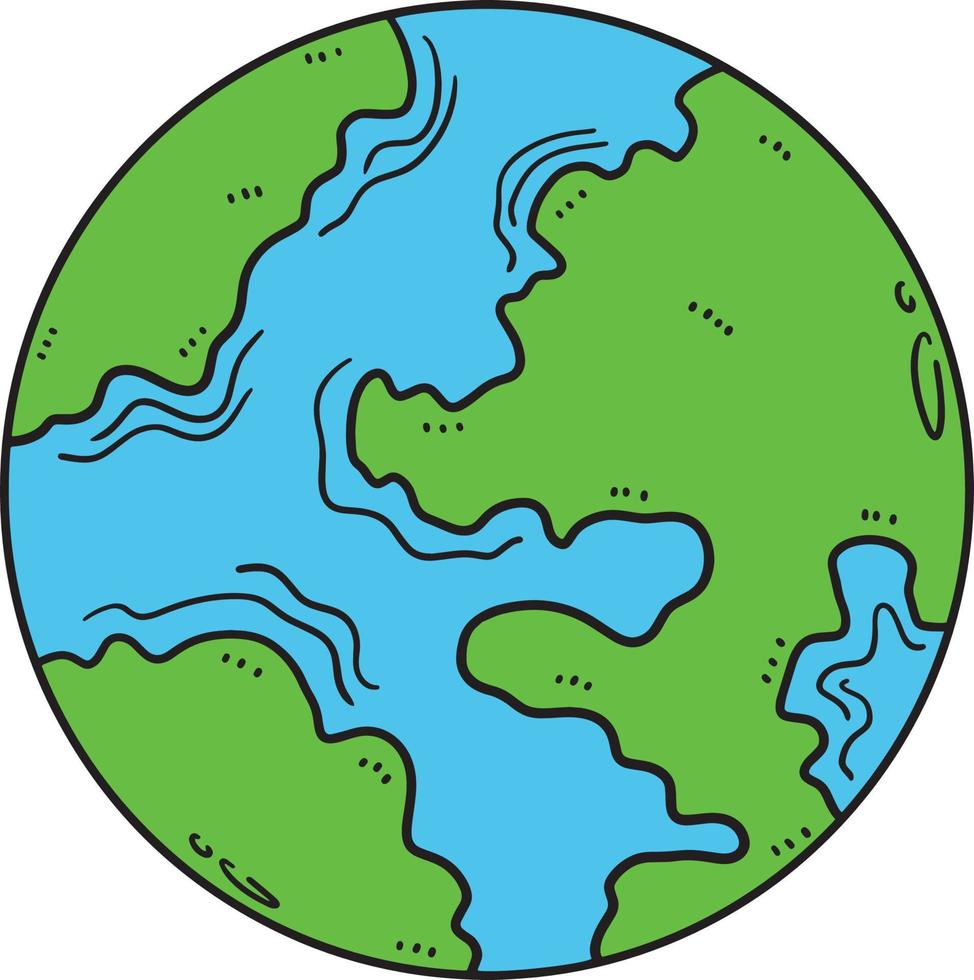 jour de la terre dessin animé couleur clipart illustration vecteur