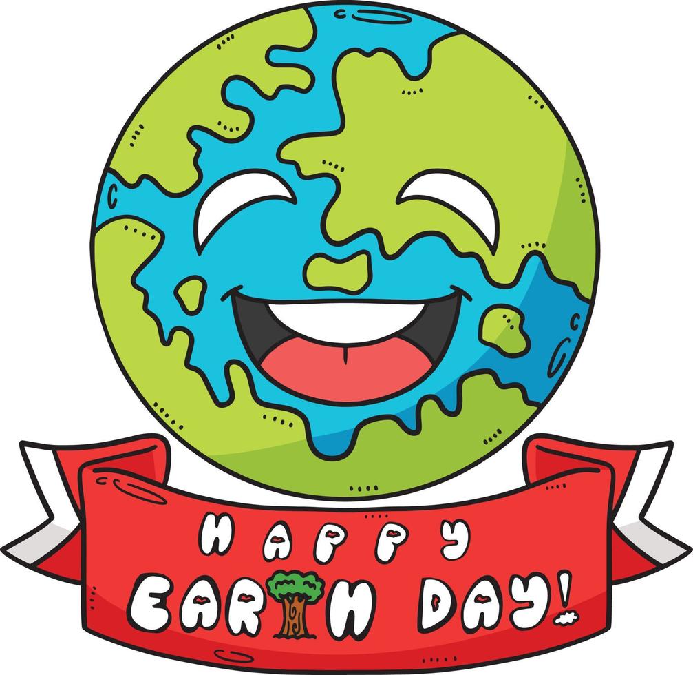 joyeux jour de la terre dessin coloré clipart vecteur