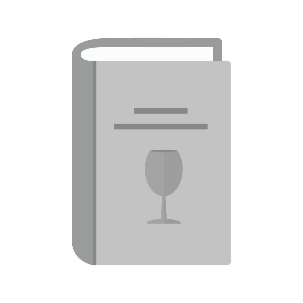 recettes de boissons icône plate en niveaux de gris vecteur