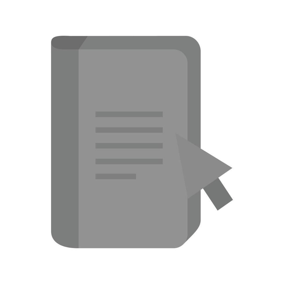 icône plate en niveaux de gris de livre électronique vecteur