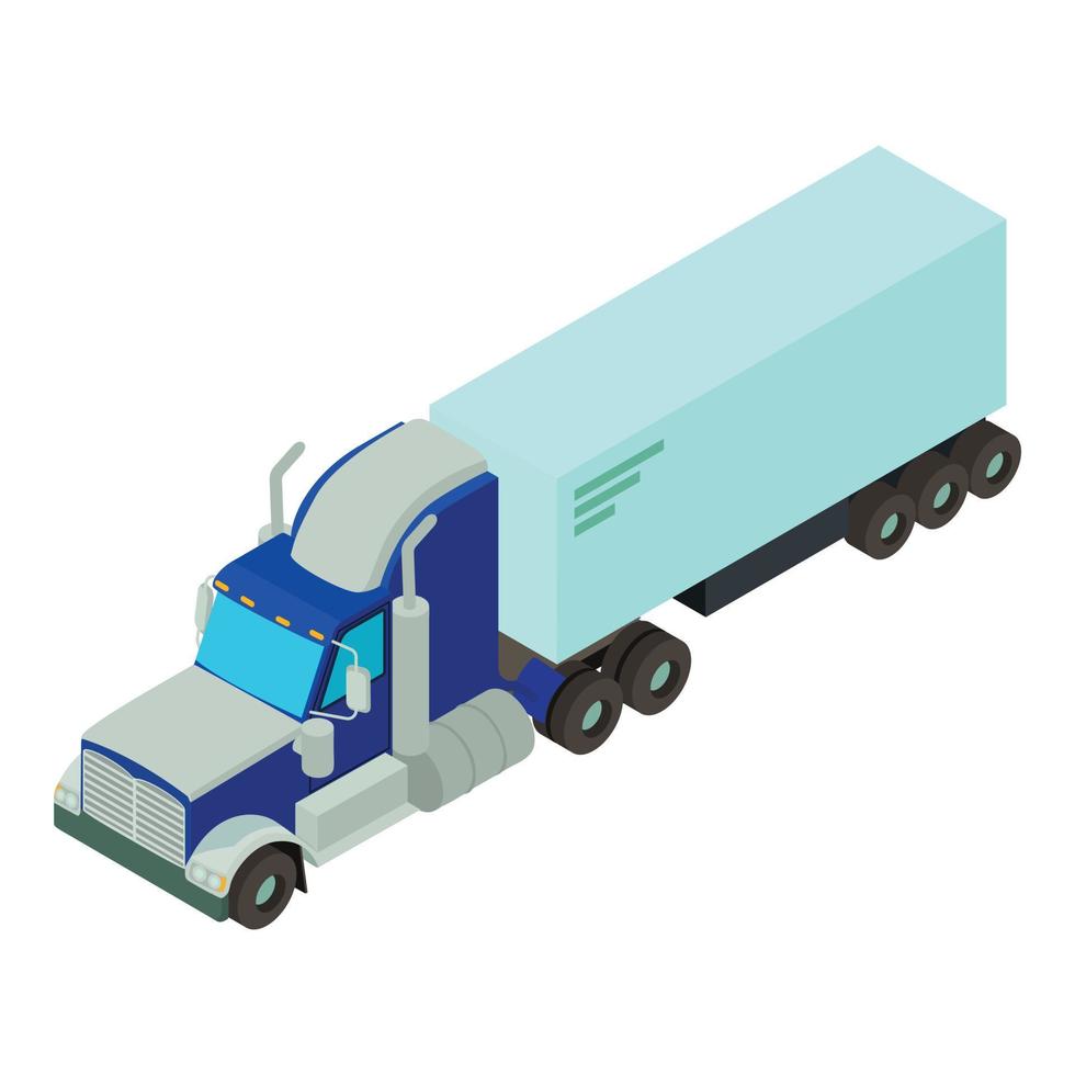 icône de livraison par camion, style isométrique vecteur