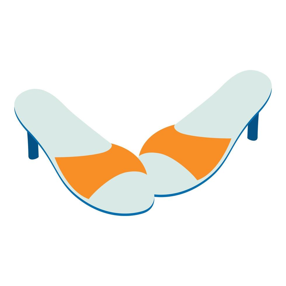 icône de chaussures d'été, style isométrique vecteur