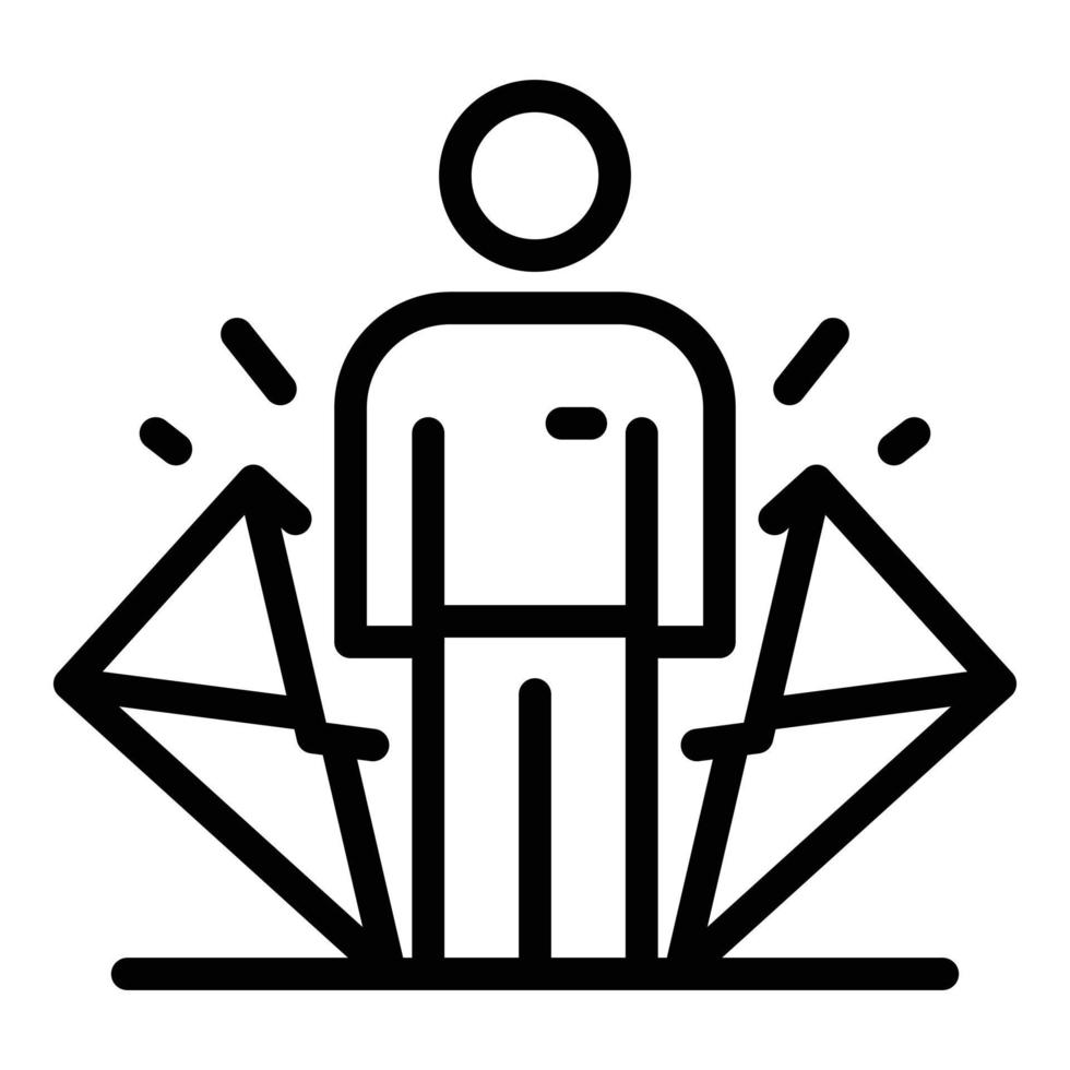 icône d'estimation de diamant, style de contour vecteur