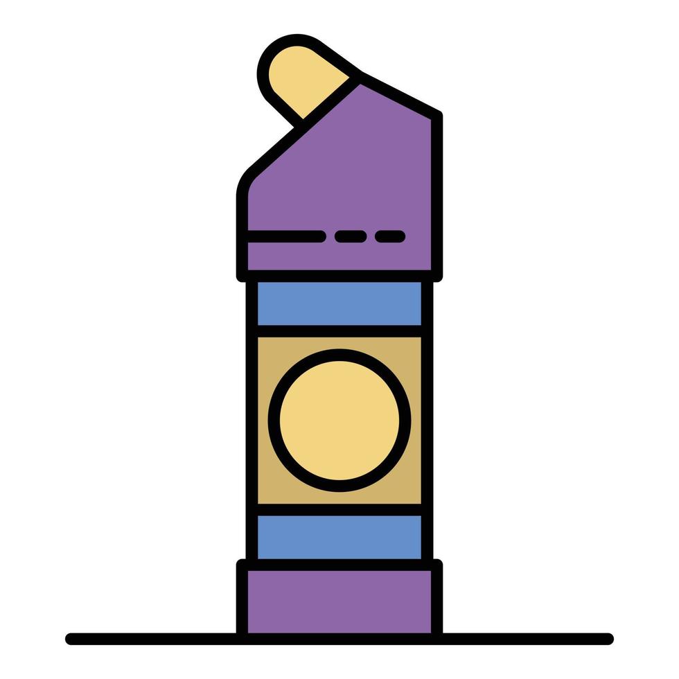 vecteur de contour de couleur d'icône de bouteille de nettoyant