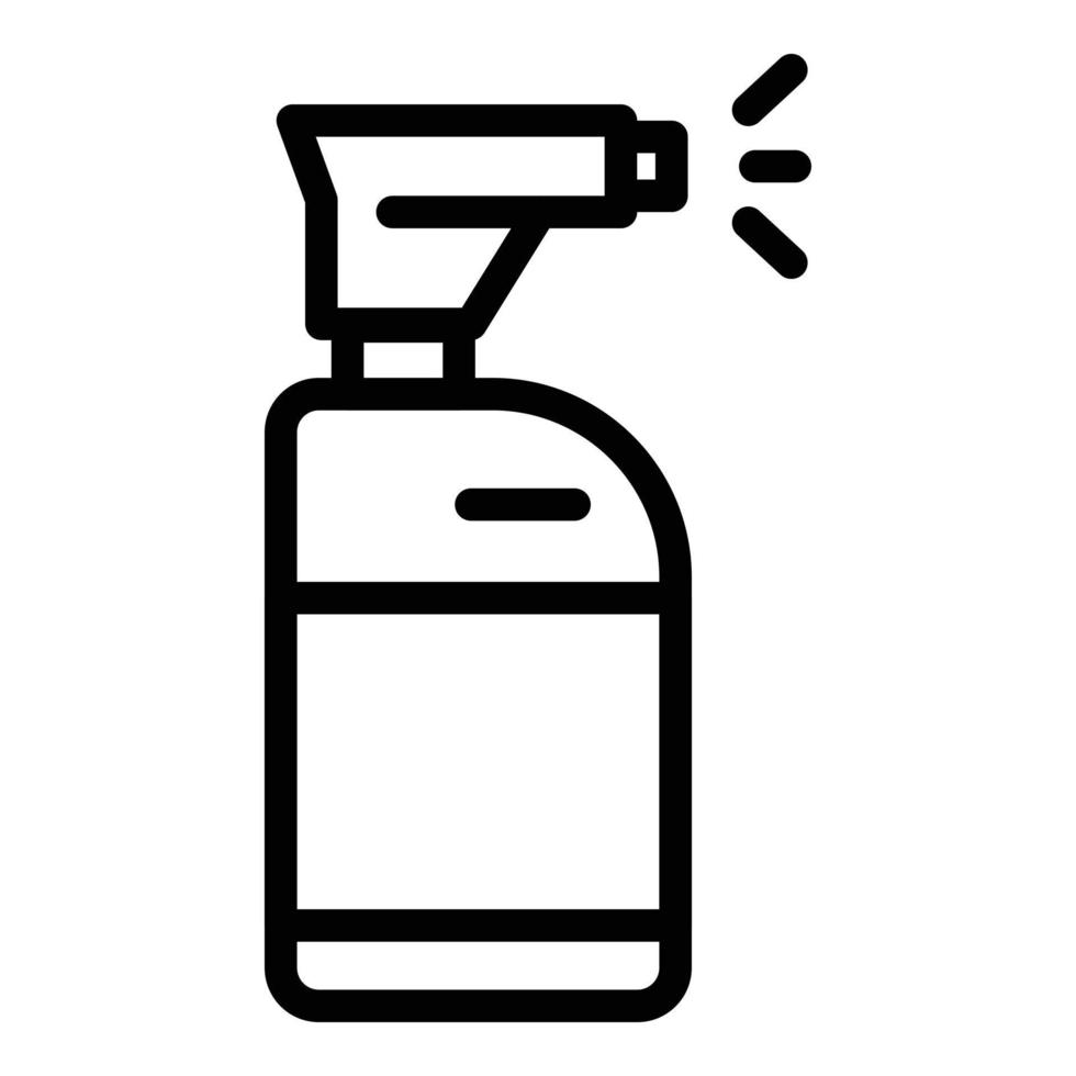 icône de nettoyant pour flacon pulvérisateur, style de contour vecteur