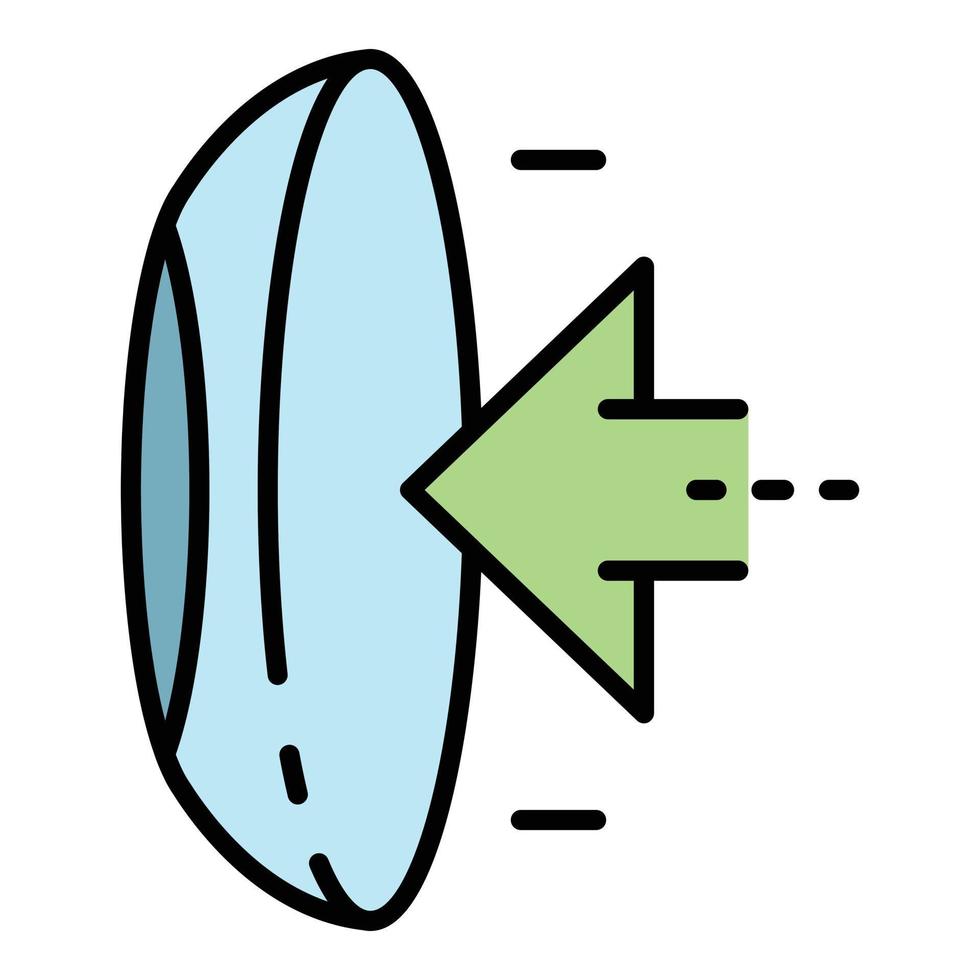 mettre le vecteur de contour de couleur de l'icône de lentille de contact