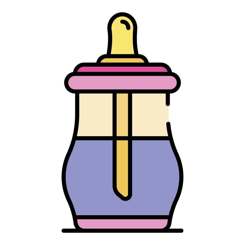 vecteur de contour couleur icône tasse sippy moderne