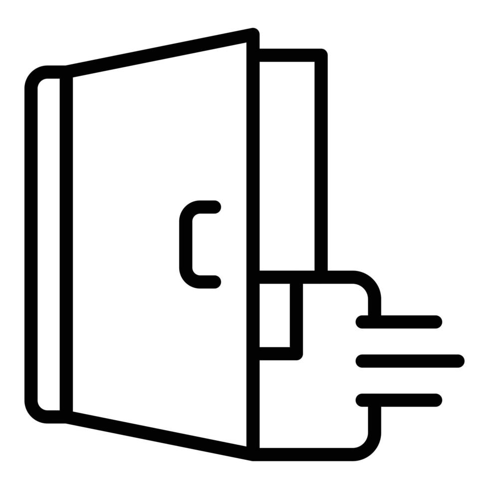 vecteur de contour d'icône de livraison à domicile. messagerie