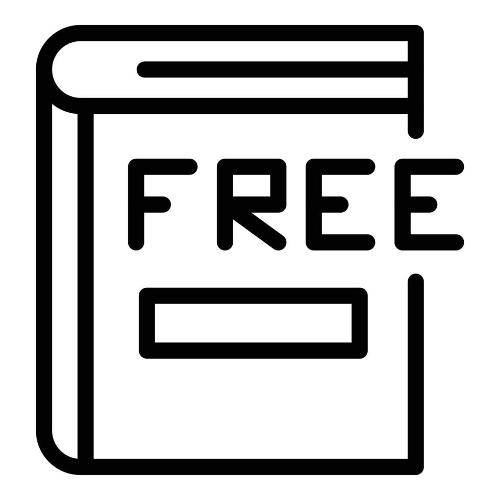 vecteur de contour d'icône de livre de cours gratuit. éducation en ligne