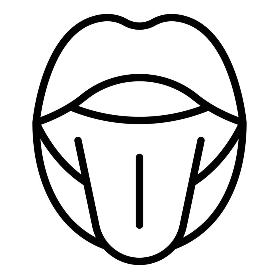 vecteur de contour d'icône d'animation de bouche. prononciation des lèvres