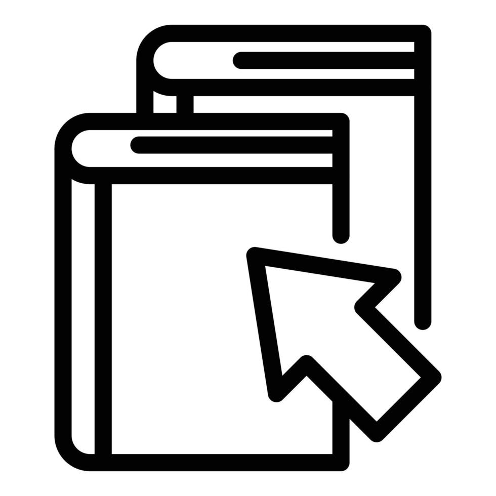 vecteur de contour d'icône de sélection de livre. acheter un livre électronique