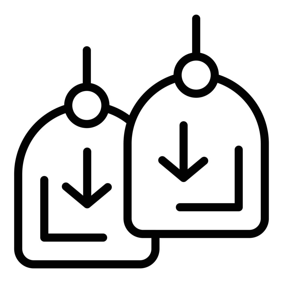 vecteur de contour d'icône de promotion de prix. étiquette de vente