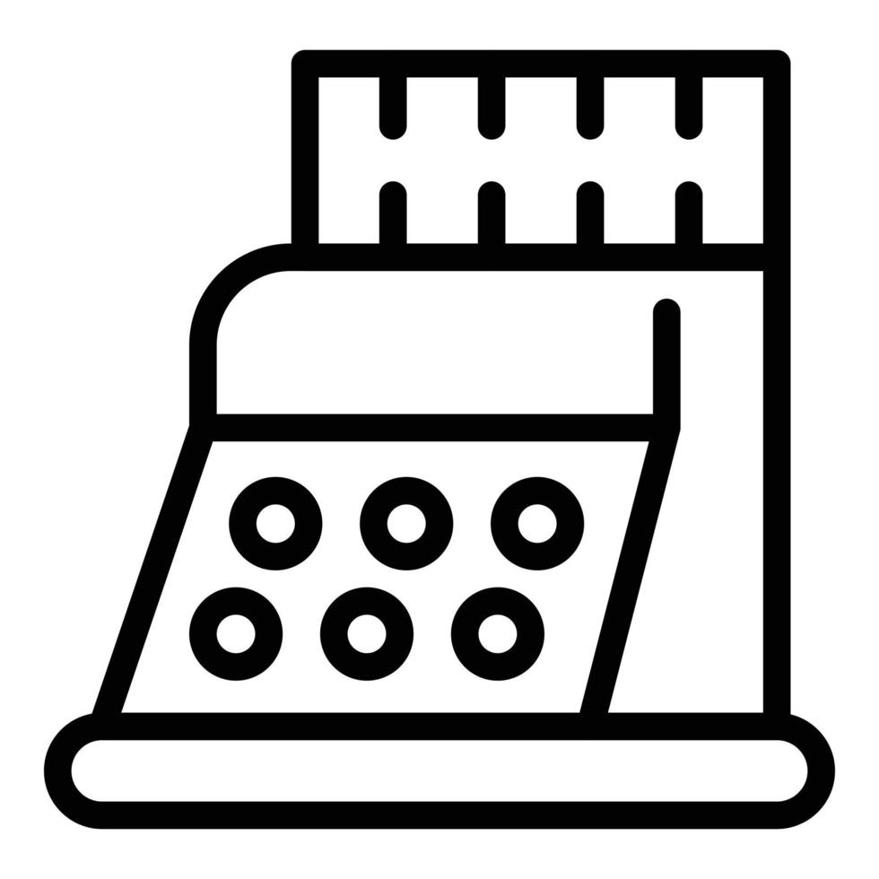 icône de distributeur automatique de billets, style de contour vecteur