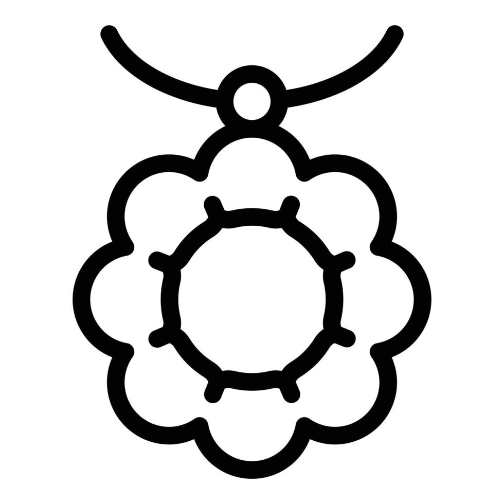 icône d'accessoire de collier, style de contour vecteur