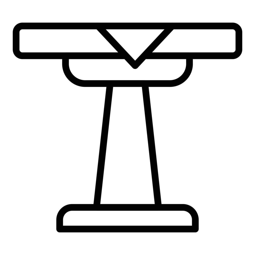 vecteur de contour d'icône de table de café. meubles de restaurant