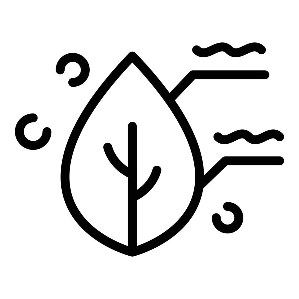 icône d'analyse de plante moderne, style de contour vecteur