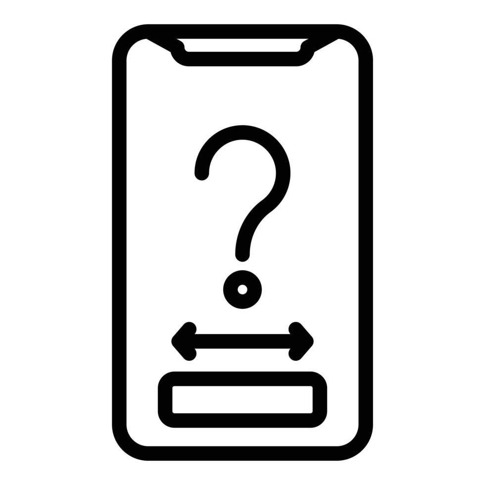 icône de smartphone candidat, style de contour vecteur