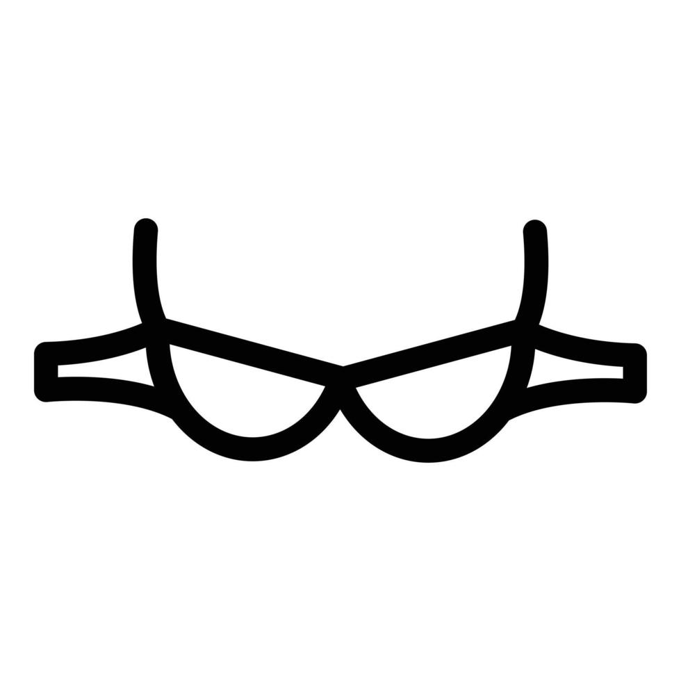 icône de soutien-gorge plongeant femme, style de contour vecteur