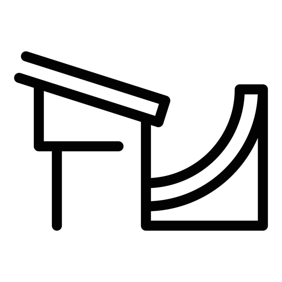 icône de gouttière de construction, style de contour vecteur