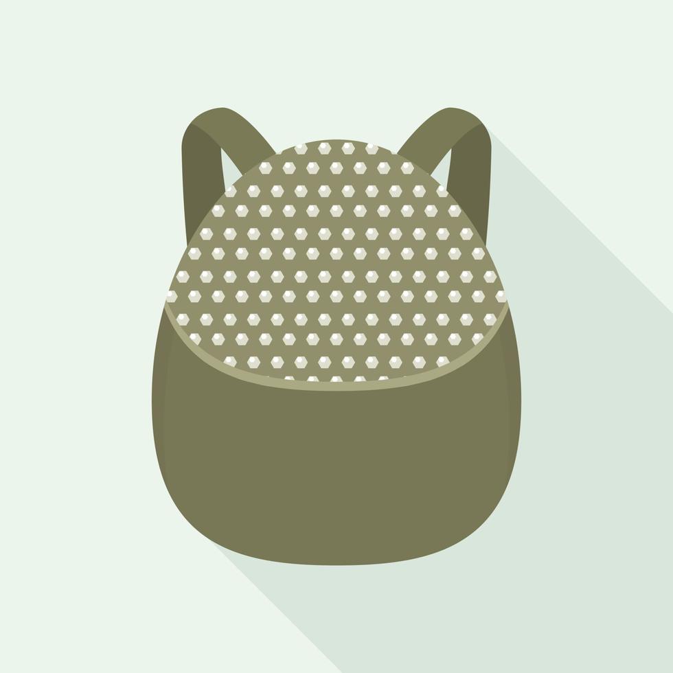 icône de boulon métallique de sac à dos, style plat vecteur