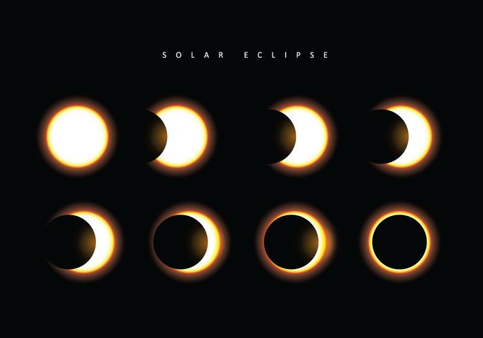 Vecteur Eclipse Solaire