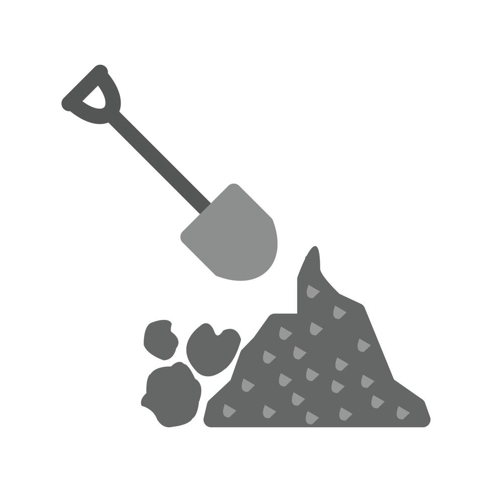 icône plate en niveaux de gris de gestion des débris vecteur
