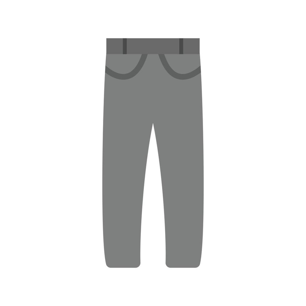 pantalon chaud plat icône en niveaux de gris vecteur