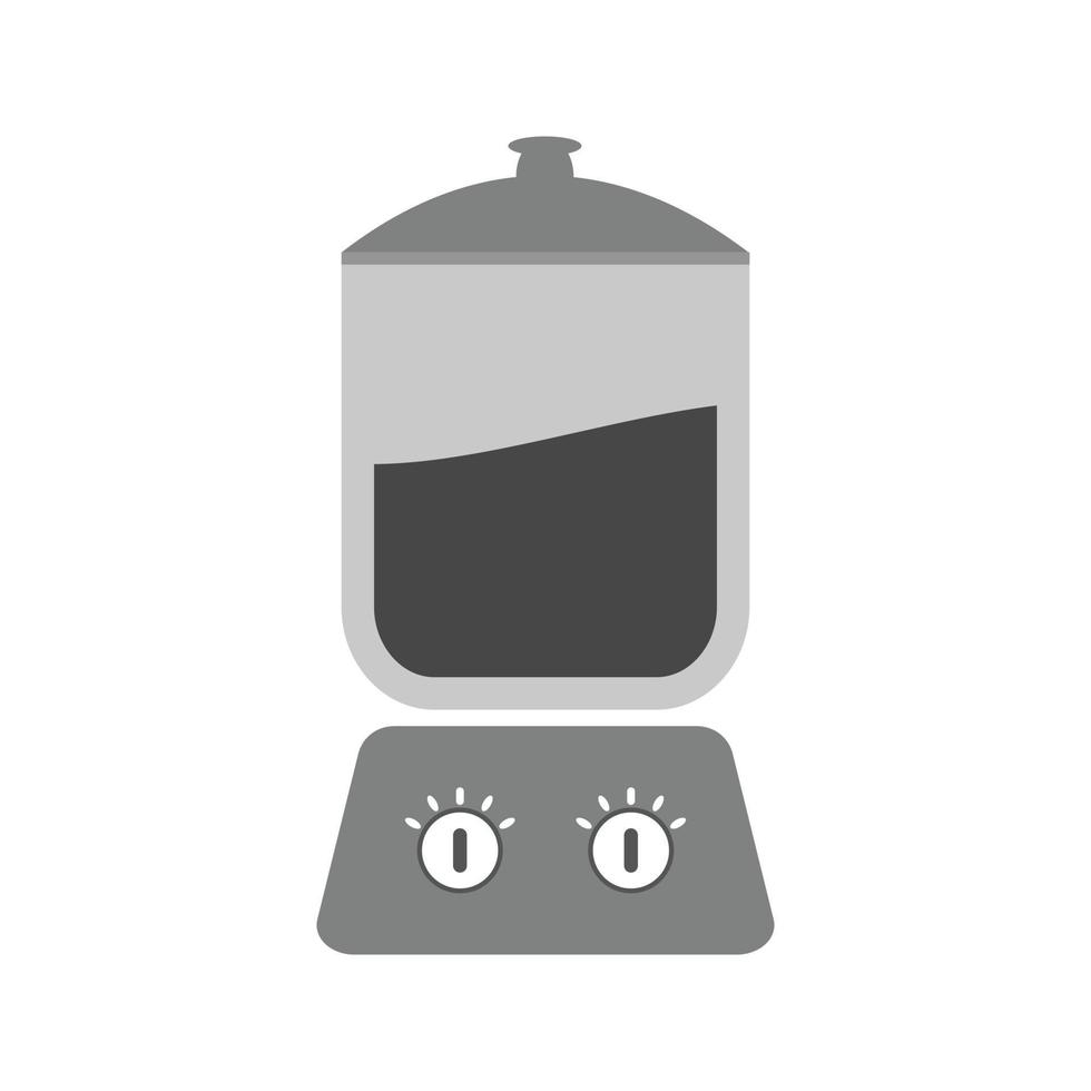 icône de mélangeur plat en niveaux de gris vecteur
